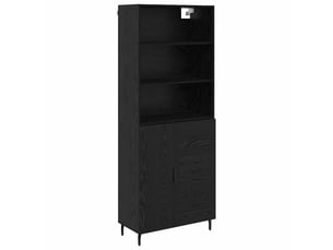 Buffet - haut armoire 2 pc chêne noir 69,5 x 34 x 180 cm