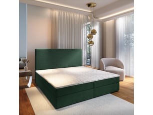 Lit avec rangement 180x200 cm <strong>MASSENO</strong> <strong></strong> coloris vert
