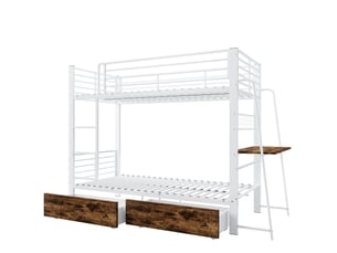 Lit superposé 90x200 cm <strong>BEAOK</strong>  <strong></strong> coloris bicolore