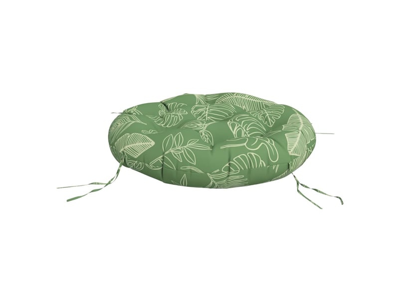  Coussin rond, coussin d'assise à motif de feuilles ø 60 x11 cm tissu oxford cf56599  - Conforama D