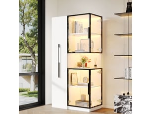 Vitrine coloris blanc  <strong></strong> <strong></strong> - 70 cmx160 cm