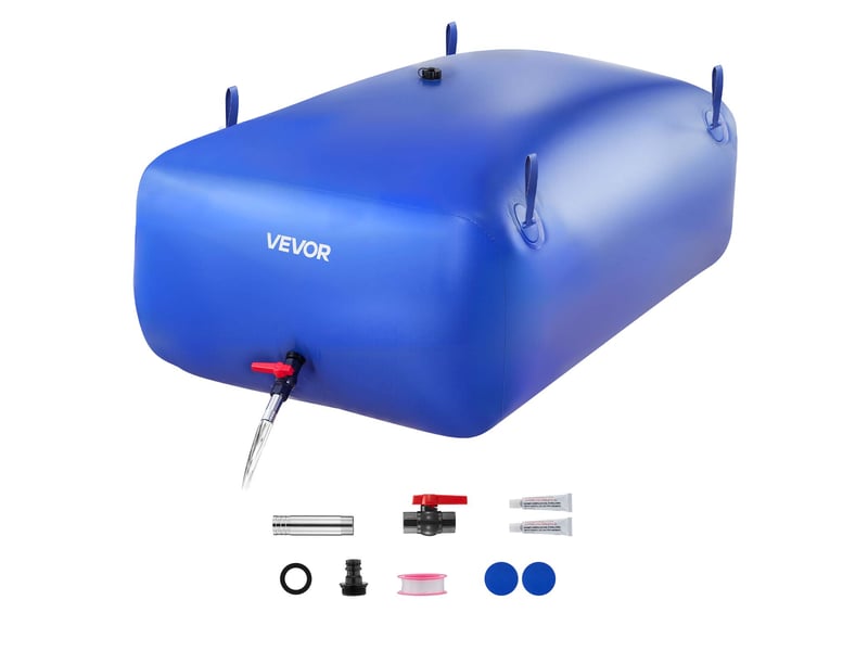  Vevor réservoir d'eau souple vessie de stockage eau pliable 540 l bleu pvc 1000d  - Conforama A