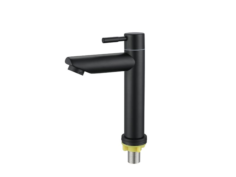  Robinet de lavabo noir à eau froide avec raccord de tuyau flexible, robinet de lavabo noir dédié HRC0002502TBY - Conforama A