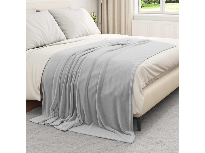  Plaid canapé gris 150x200 cm 0.78 kg polaire  - Conforama C