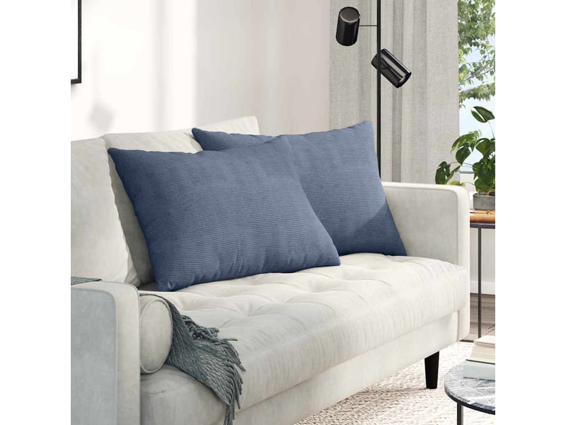 Lot de 2 coussins de canapé, coussins décoratifs bleu 70 x 50 cm cf59010 - Conforama B