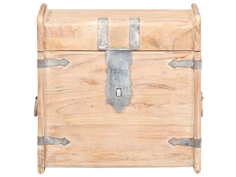  Coffre de rangement 40x40x40 cm bois d'acacia solide shl55275  - Conforama C
