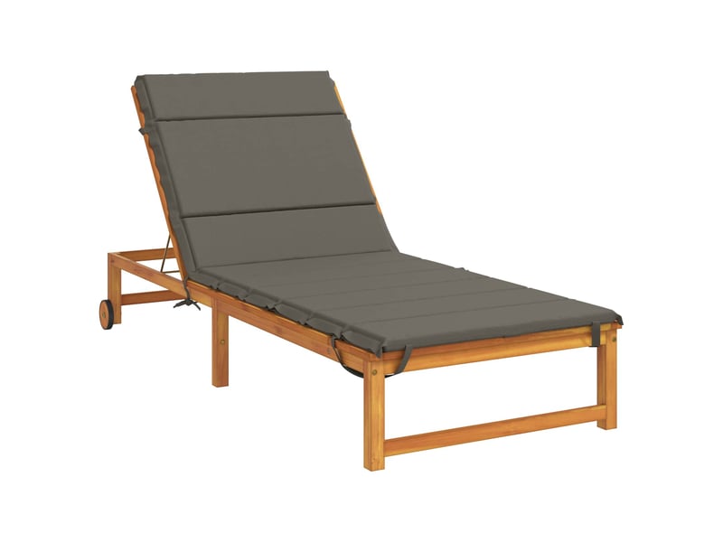  Coussin de transat, coussin pour bain de soleil gemert 100 % polyester gris 200 x 80 x 3 cm cf56156  - Conforama C