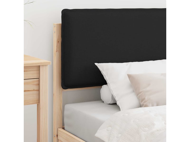  Lit simple- lit adulte -  cadre de lit avec tête de lit rembourrée noir 80 x 200 cm  - Conforama B