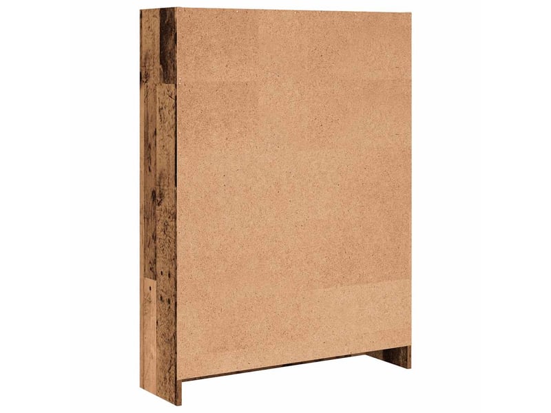  Bibliothèque, meuble de rangement salon vieux bois 80x24x109 cm bois d'ingénierie  - Conforama E