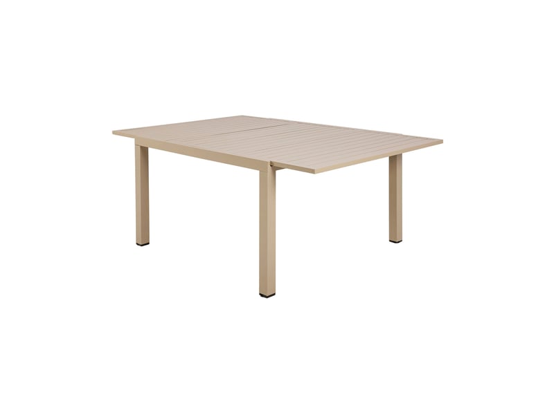  Ensemble table de jardin carrée 120180cm + 8 chaises crème  - Conforama C