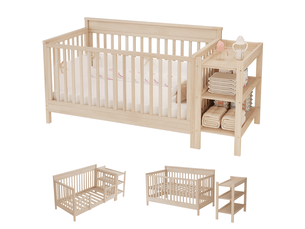 Lit bébé 70x140 cm BIYFSDS coloris bois clair