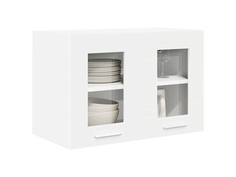  Meuble de rangement cuisine, armoire suspendue 2 pcs blanc bois d'ingénierie shl357  - Conforama C
