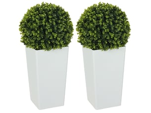 Lot de 2 boules d'eucalyptus artificielles 32x65 cm avec protection uv vert