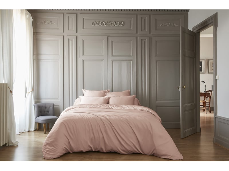 Housse de couette 260 x 240 cm 100% viscose de bambou 120 fils salomé blush 15173 - Conforama A