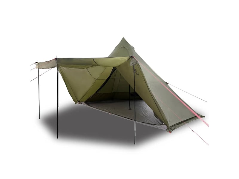  Tente de camping, tente familiale tipi 8 personnes vert olive imperméable  - Conforama A
