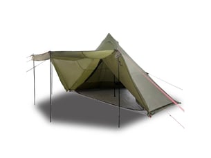Tente de camping, tente familiale tipi 8 personnes vert olive imperméable