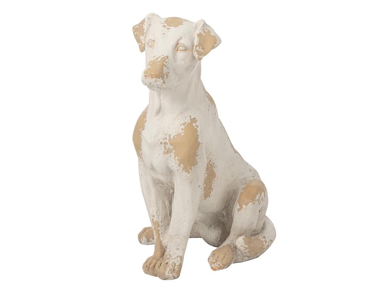  Statue chien extérieur rémi 56cm beige  - Conforama A