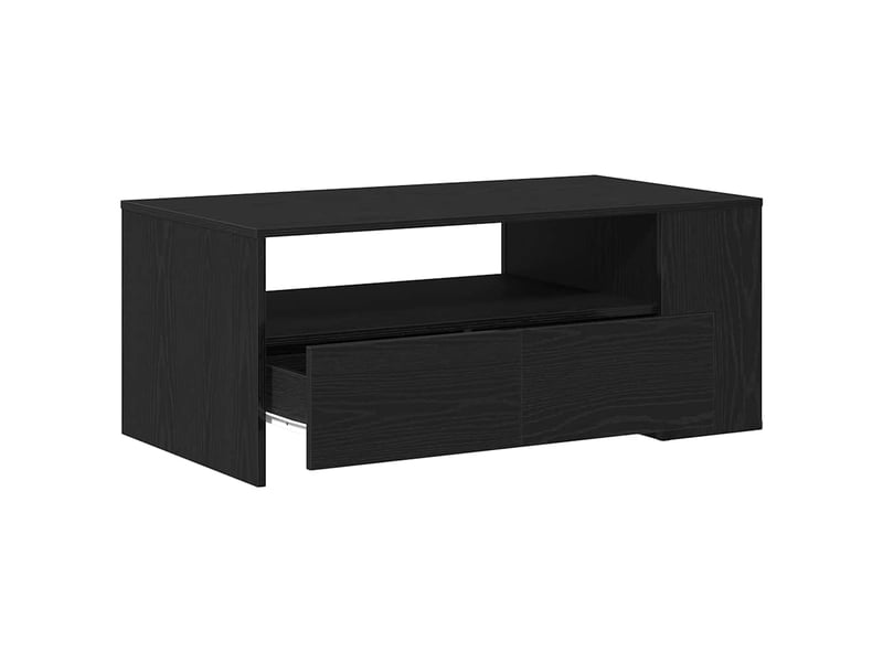  Table basse - table de salon - table à thé chêne noir 102 x 55 x 43,5 cm bois d'ingénierie  - Conforama E