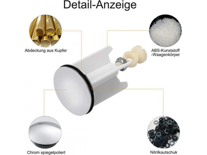 Bonde universelle pour évier, bonde de 40 mm , bonde évier, bonde évier contre les mauvaises odeurs, bonde lavabo inoxydable - Conforama D
