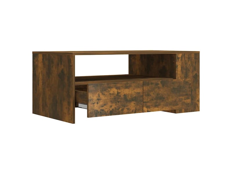  Table basse - table de salon - table à thé chêne fumé 102x55x42 cm bois d'ingénierie  - Conforama D