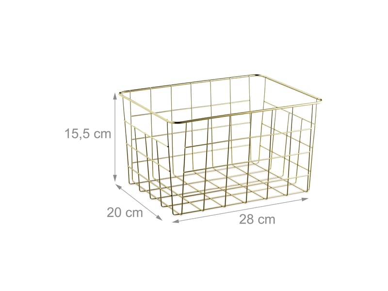  Lot de 3 paniers de rangement métalliques pratiques salle de bain 15,5 x 28 x 20 cm en métal noir 13_0008844  - Conforama B