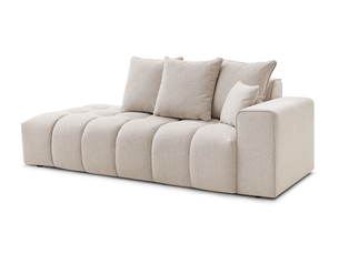 Canapé droit fixe BOBOCHIC MONT-BLANC 4 places Tissu beige