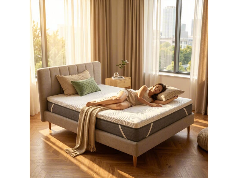  Avenco surmatelas - mousse respirante et tissu en fibre de bambou - housse lavable et dessous antidérapant - 7 cm - 180 x 200 cm  - Conforama B