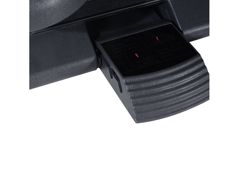  Repose-pieds de bureau 46x35 cm gris foncé en plastique, hauteur réglable 11 à 17 cm et inclinaison 30°  - Conforama E