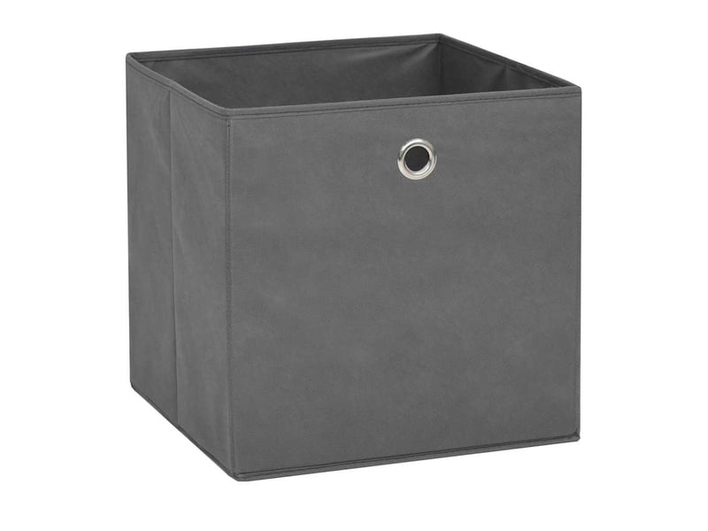  Boîte de rangement 4 pcs tissu non-tissé 32x32x32 cm gris  - Conforama A