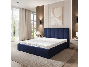 Lit coffre 140x200 cm MASSENO coloris bleu