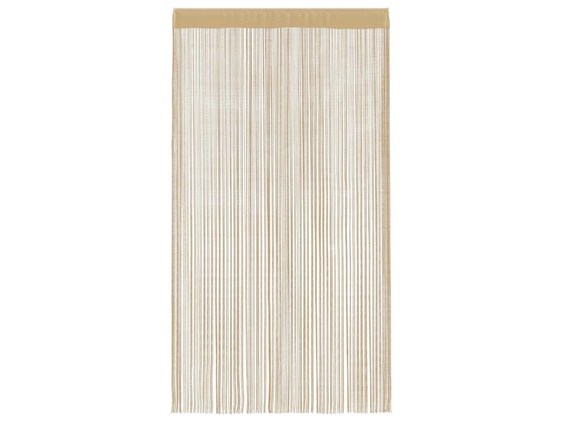  Lot de 2 rideaux en fils, rideau de porte 140 x 250 cm beige cf43841  - Conforama D