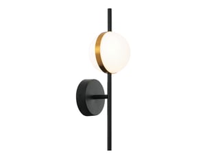 Zambelis globo appliques murales globo globe noir mat - led mate froide 3000k