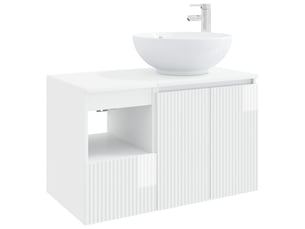 Ensemble de mobilier de salle de bain 2 pc blanc brillant cf64005