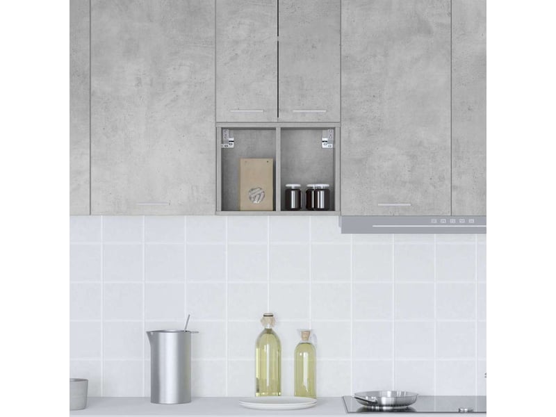 Meuble de rangement cuisine, armoire suspendue gris béton 30x29,5x40cm - Conforama D