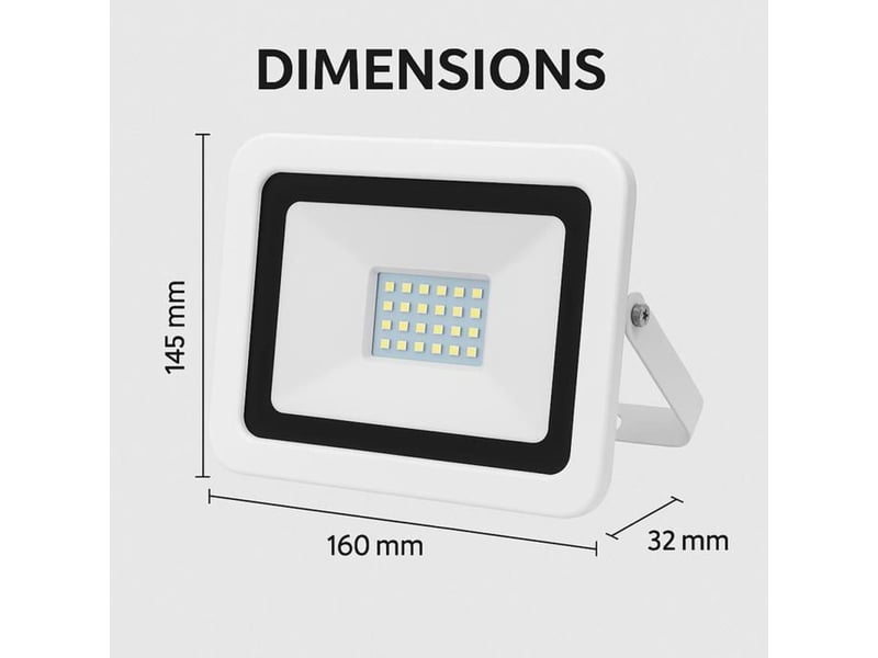  Projecteur led exterieur 30w aluminium ip65 blanc froid 6500k 120° 238073_AABQO48000_6_DROPFR - Conforama B