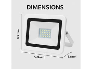 Projecteur led exterieur 30w aluminium ip65 blanc froid 6500k 120°