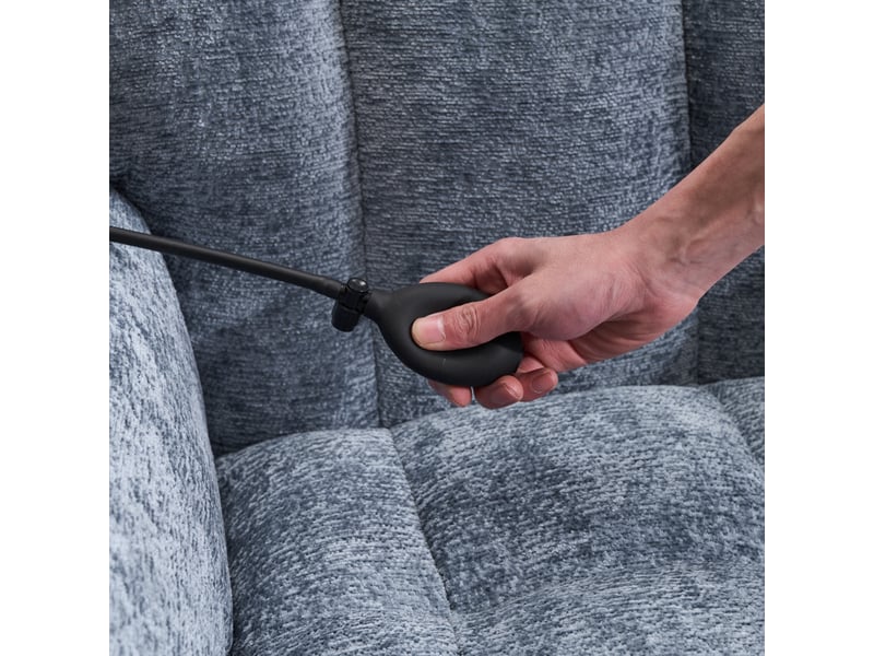  Fauteuil à bascule d'allaitement avec airbag réglable, fauteuil relax en chenille bleue pour salon et chambre, 63x92x89 cm  - Conforama W