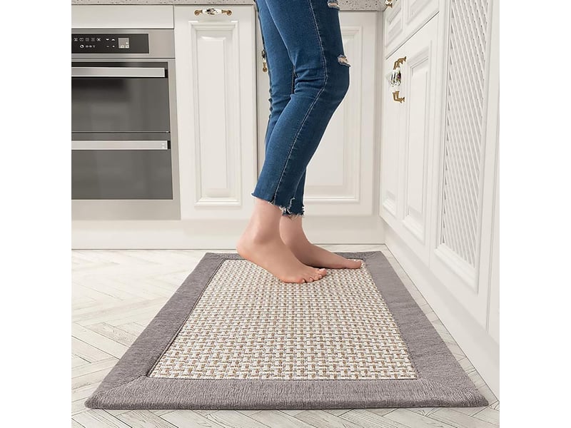  Tapis de cuisine devant évier 50x80 cm – antidérapant et lavable, gris  - Conforama B