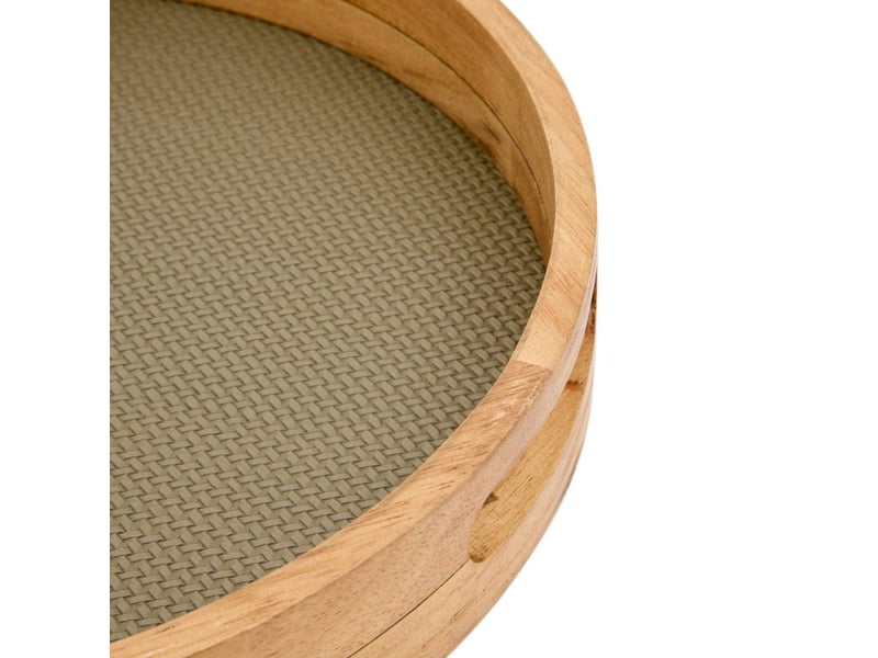 Plateau rond pu bonie kaki x2 BONIE - Conforama C
