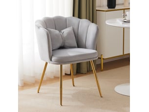 Fauteuil fixe <strong>HAUSS SPOLE</strong> <strong></strong> Velours gris vendu A l'unité