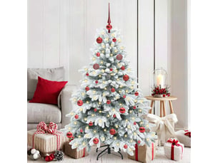 Sapin de noël artificiel, arbre de noël avec 150 led blanc 150 cm pe et pvc shl5458
