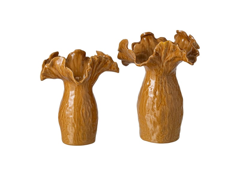  Vase corolle en argile yves 30cm moutarde  - Conforama C