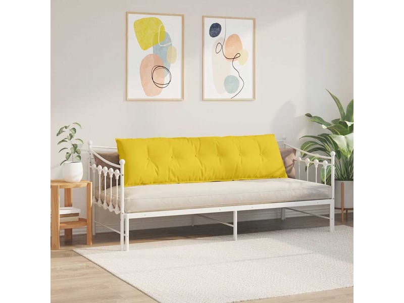 Coussin de dos, coussin de dossier jaune clair 180 x 19 x 50 cm tissu cf54778 - Conforama D