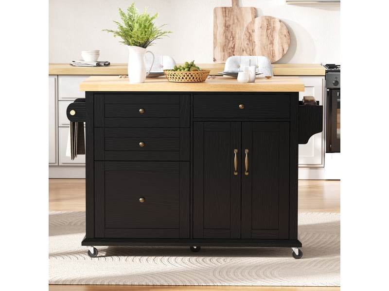  Desserte 2 portes 4 tiroirs coloris noir mdf desserte noir - Conforama D