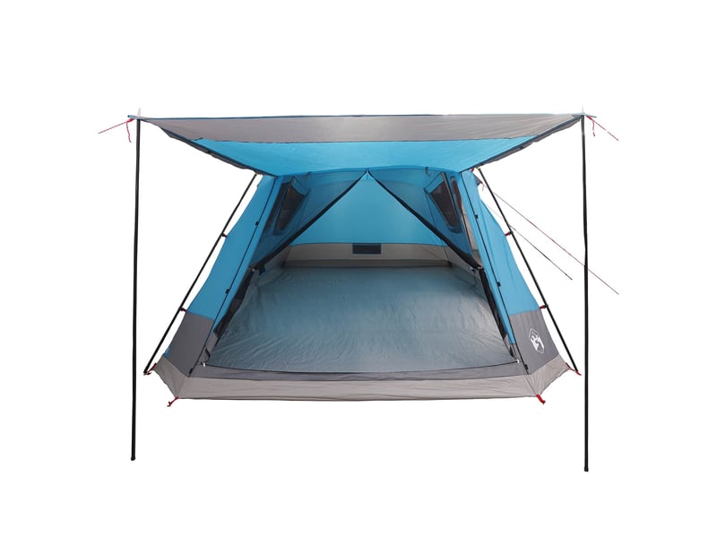  Tente de camping, tente cabane 12 personne bleu polyester et acier  - Conforama E