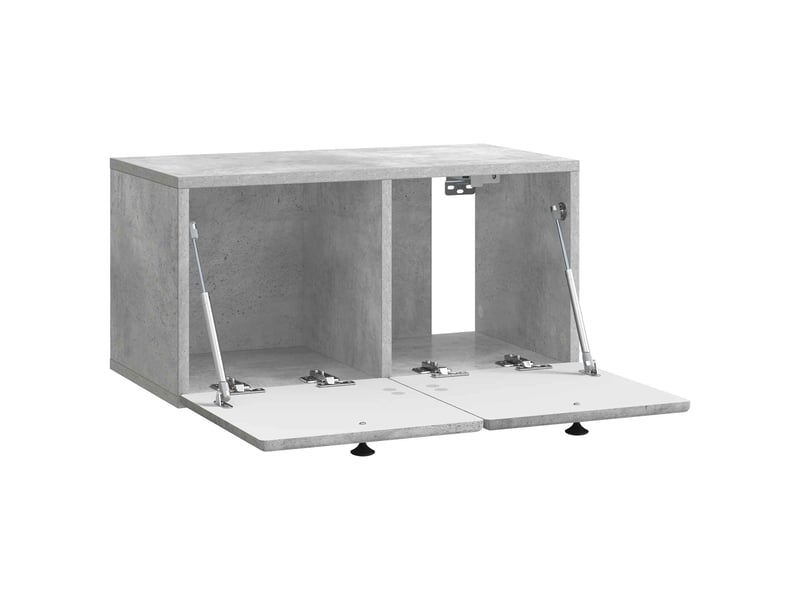 Meuble tv - banc tv - meuble de rangement mural 59,5 x 31 x 30 cm gris béton bois d'ingénierie  - Conforama E