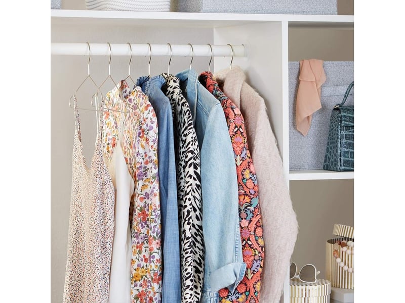  Cintres en acier inoxydable - lot de 20 pièces, rangement vêtements durable  - Conforama D