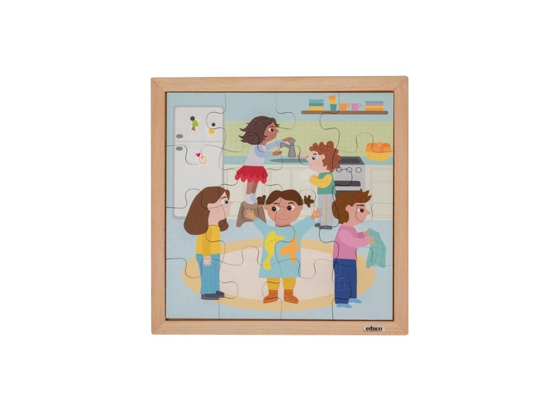  Educo routine quotidienne - se laver les mains  16 pièces de puzzle 8719924062644 - Conforama A