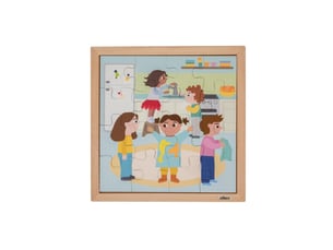 Educo routine quotidienne - se laver les mains — 16 pièces de puzzle