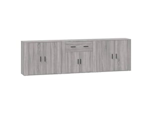 Buffets 3 pcs - bahut - meuble de rangement sonoma gris bois d'ingénierie